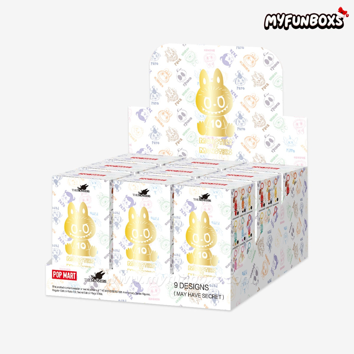 THE MONSTERS 10th Anniversary Series Figures Blind Box(Pre-Order) 1 SET (9 BOXES)