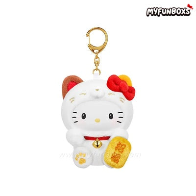 Sanrio Characters Lucky Cat Series Plush Keychain Blind Box