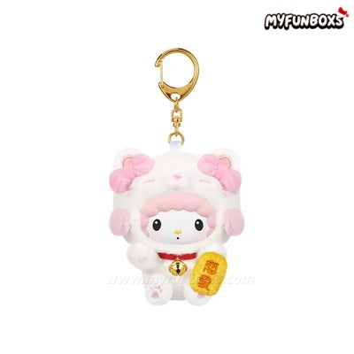 Sanrio Characters Lucky Cat Series Plush Keychain Blind Box