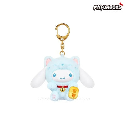 Sanrio Characters Lucky Cat Series Plush Keychain Blind Box
