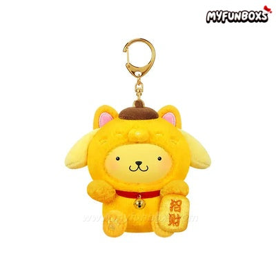 Sanrio Characters Lucky Cat Series Plush Keychain Blind Box