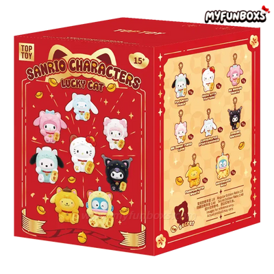 Sanrio Characters Lucky Cat Series Plush Keychain Blind Box