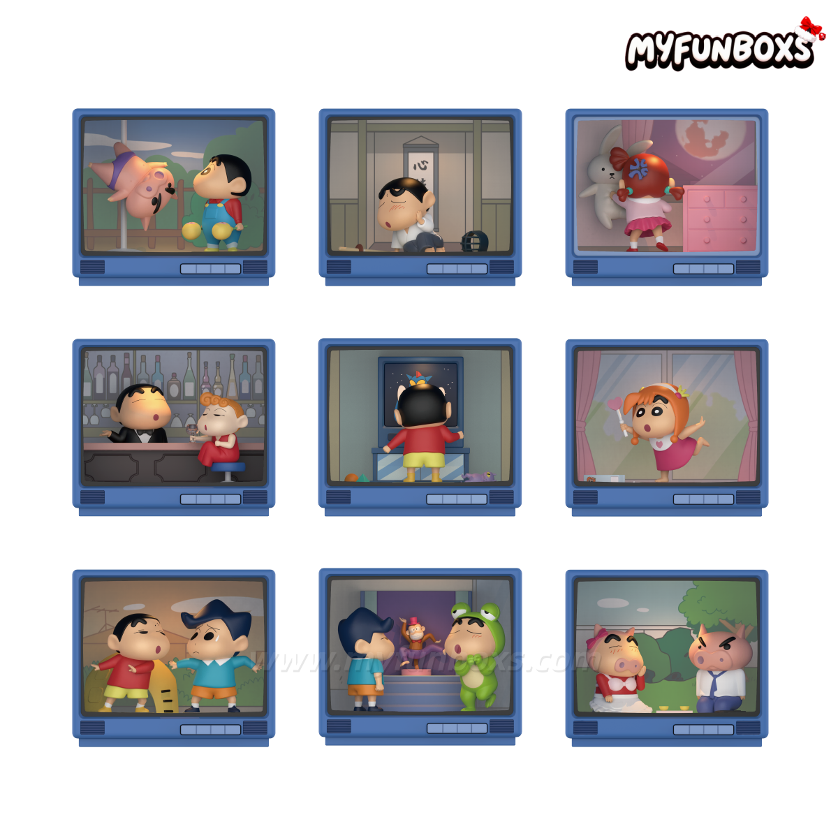 CRAYON SHINCHAN RETRO TV SERIES Figure Blind Box