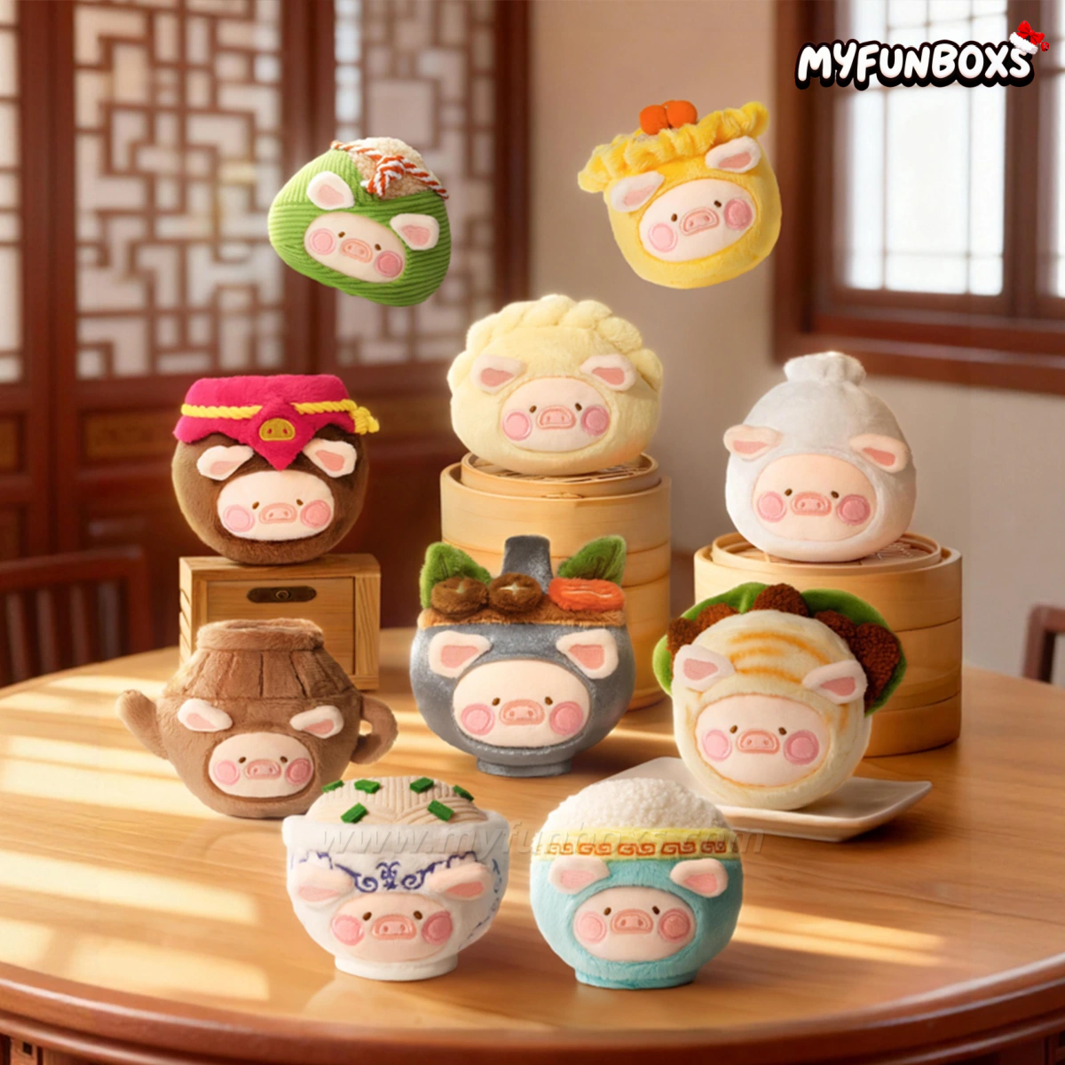 LuLu The Piggy Lu's Table - Food Hunter Series Plush Keychain Blind Box