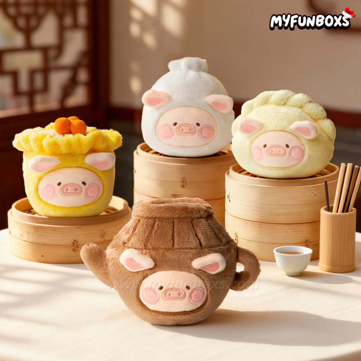 LuLu The Piggy Lu's Table - Food Hunter Series Plush Keychain Blind Box