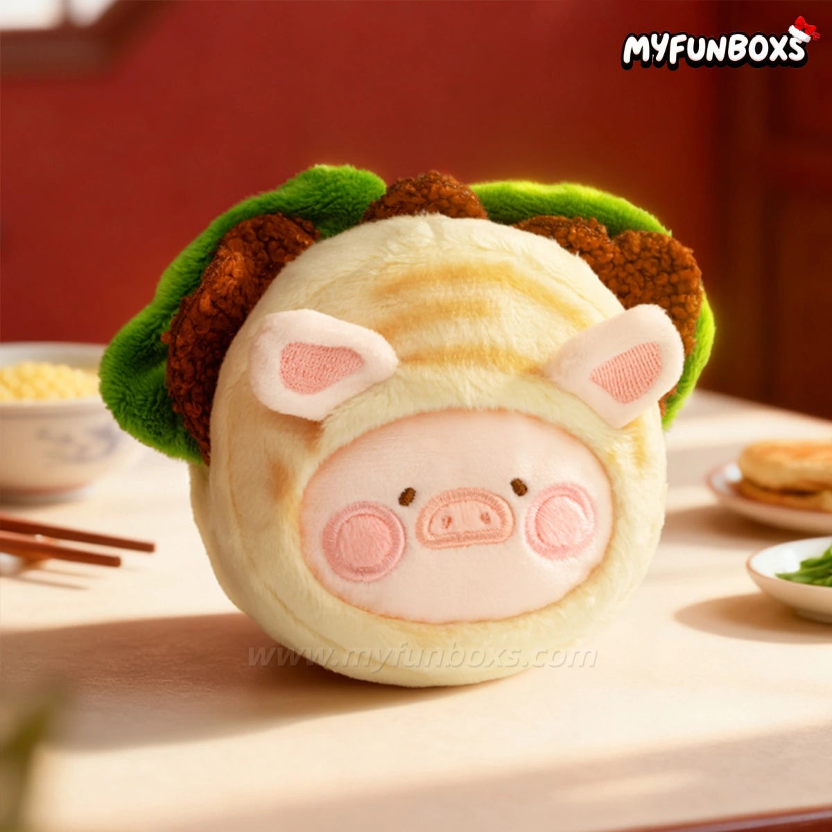 LuLu The Piggy Lu's Table - Food Hunter Series Plush Keychain Blind Box