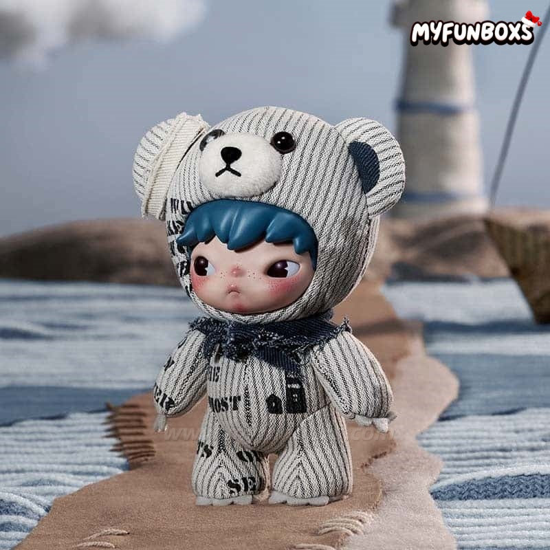 POP MART Hirono Freedom Island Series Plush Doll Hanging Card, UK Exclusive