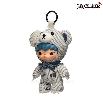 POP MART Hirono Freedom Island Series Plush Doll Hanging Card, UK Exclusive