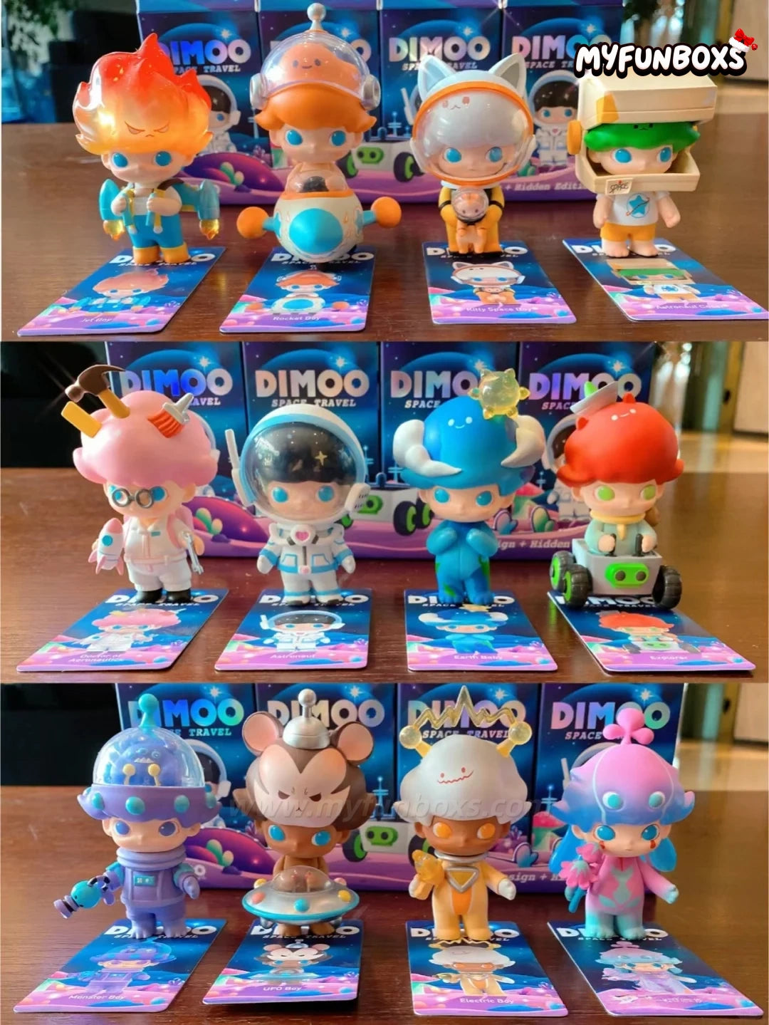 POP MART Dimoo Space Travel Series Blind Box(Whole Set Opened)