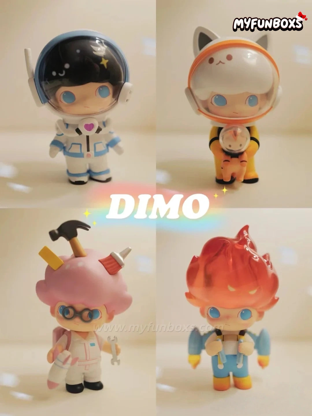 POP MART Dimoo Space Travel Series Blind Box(Whole Set Opened)