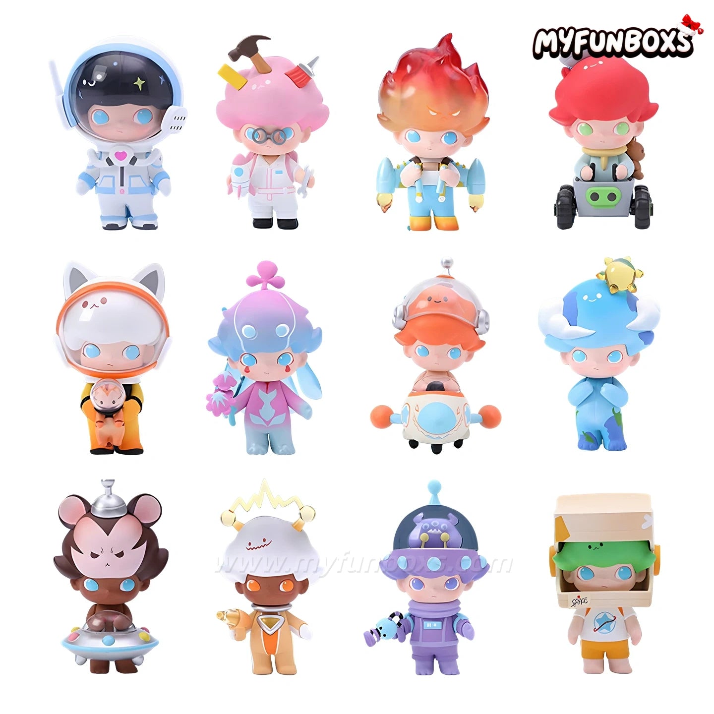 POP MART Dimoo Space Travel Series Blind Box(Whole Set Opened)