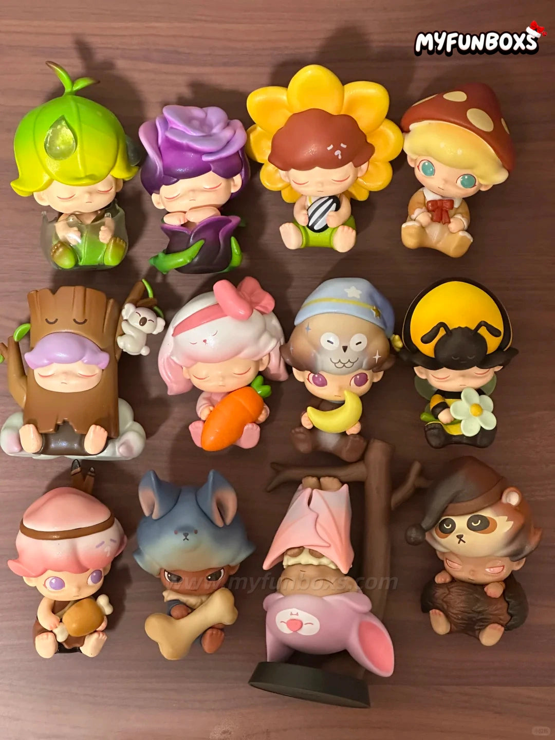 POP MART Dimoo Forest Night Series Figure Blind Box (Whole Set Opened)