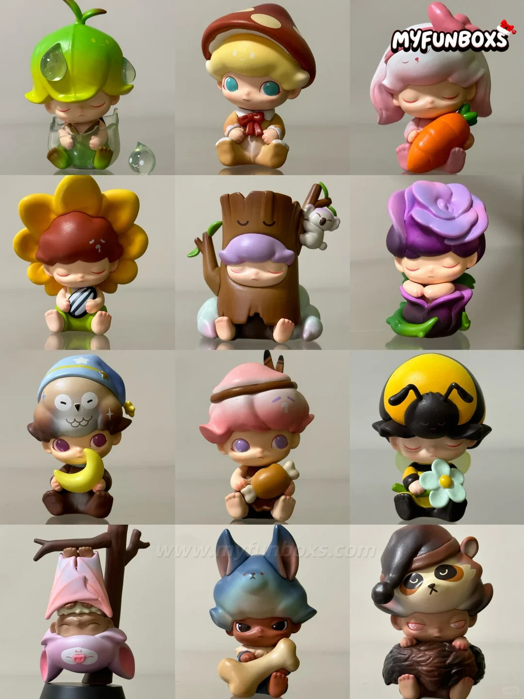POP MART Dimoo Forest Night Series Figure Blind Box (Whole Set Opened)