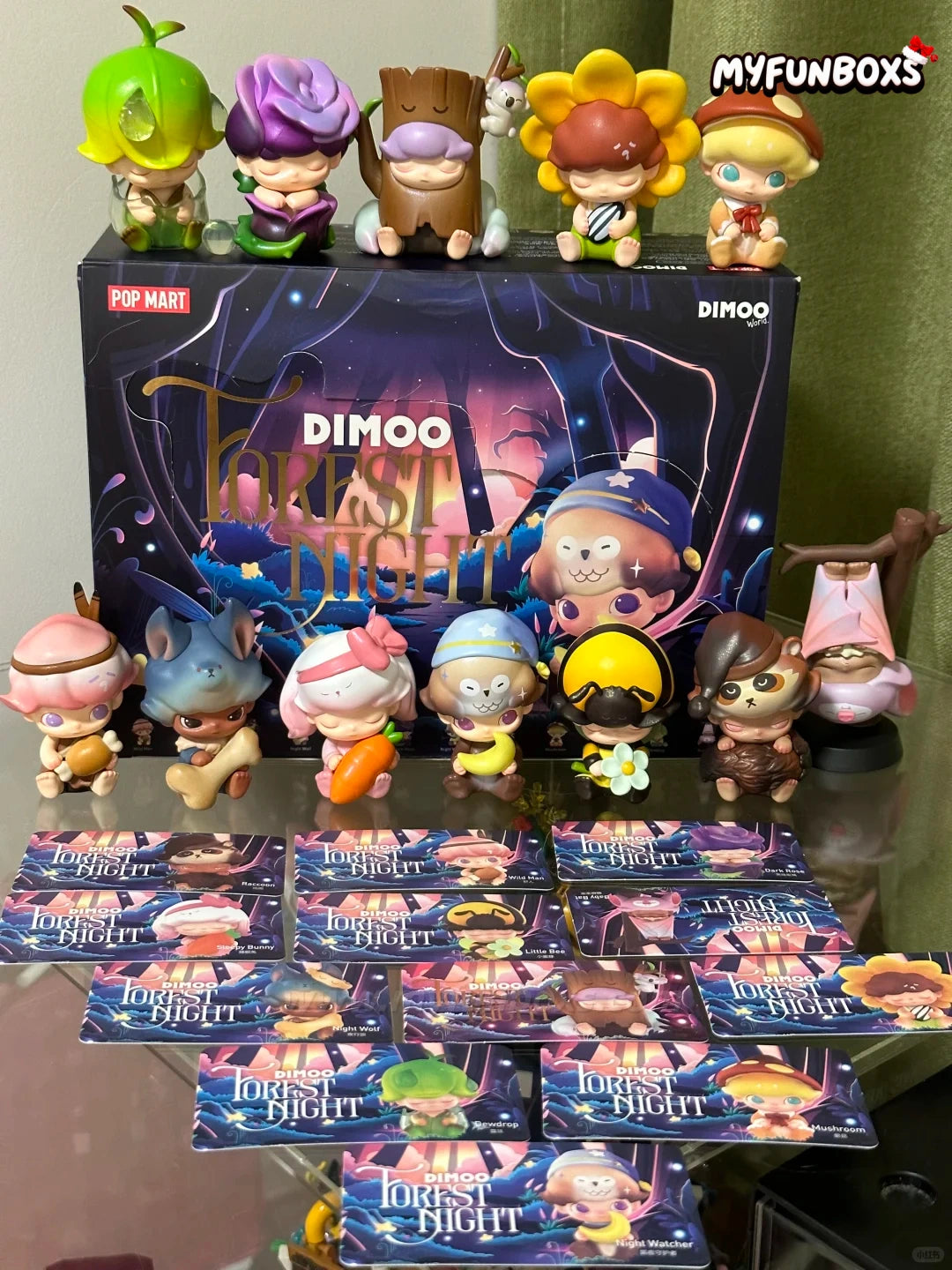 POP MART Dimoo Forest Night Series Figure Blind Box (Whole Set Opened)
