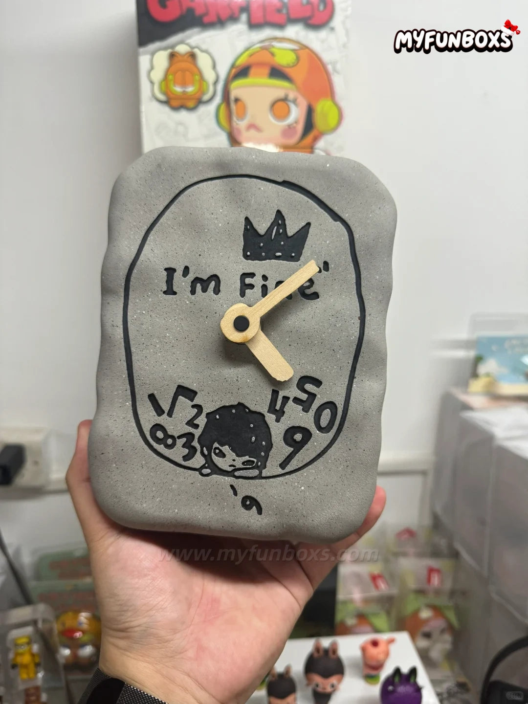 POP MART Hirono Living Wild – I’m Fine Series Cement Clock