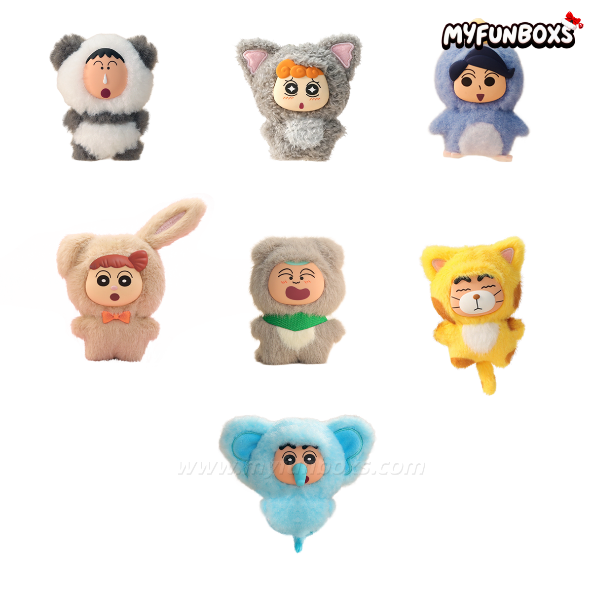 Crayon Shinchan Kasukabe Party Series Plush Pendant Blind Box