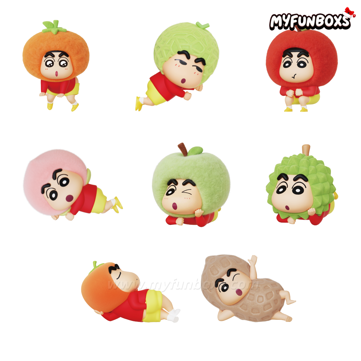 Crayon Shinchan Munch On Fruit Series Figure Blind Box
