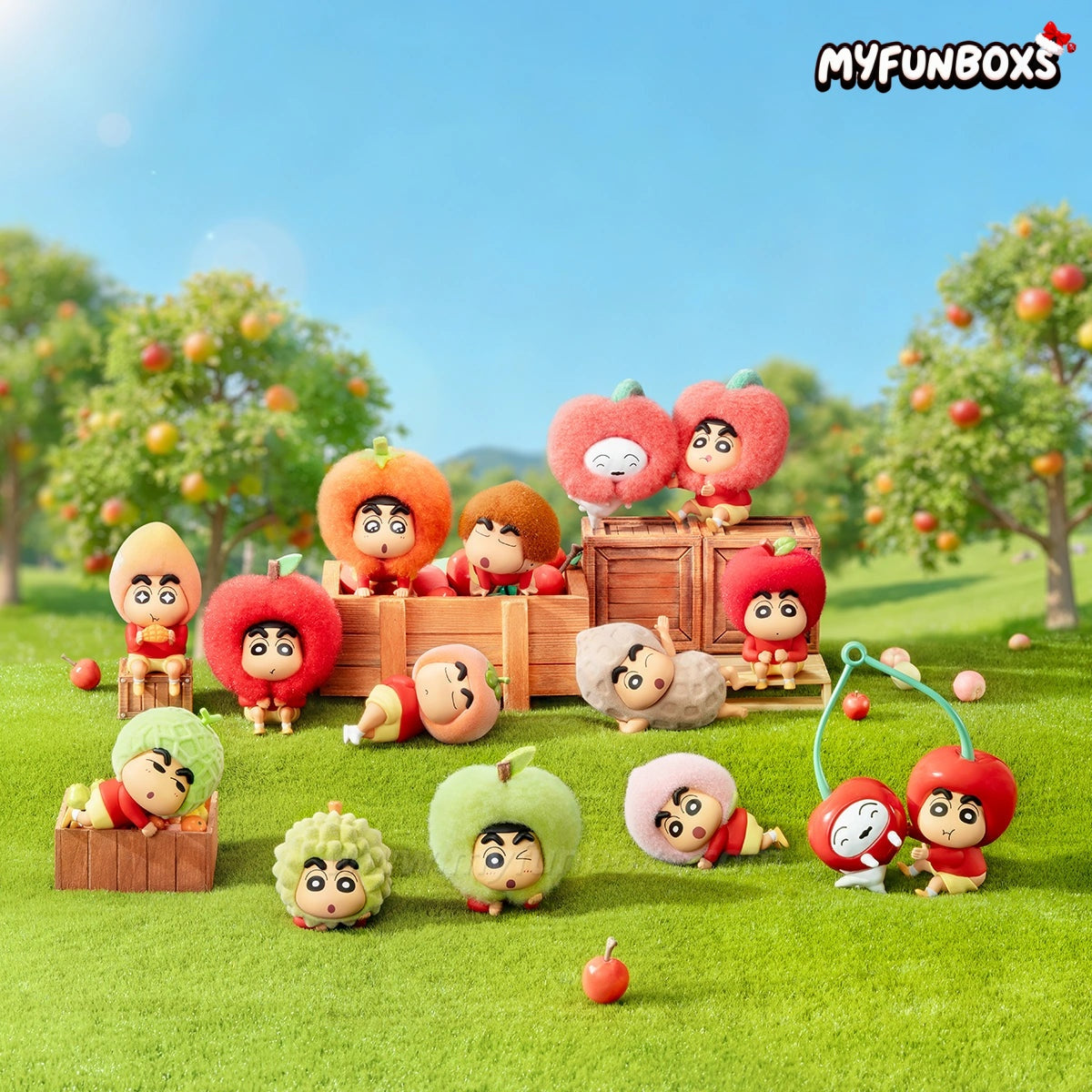 Crayon Shinchan Munch On Fruit Series Figure Blind Box