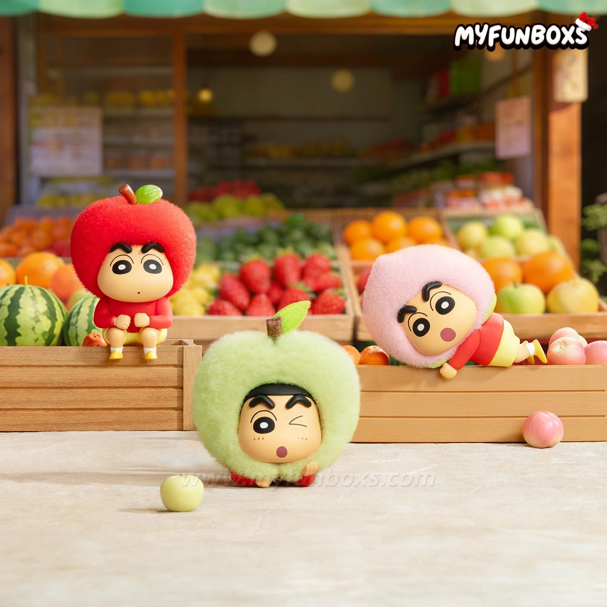 Crayon Shinchan Munch On Fruit Series Figure Blind Box