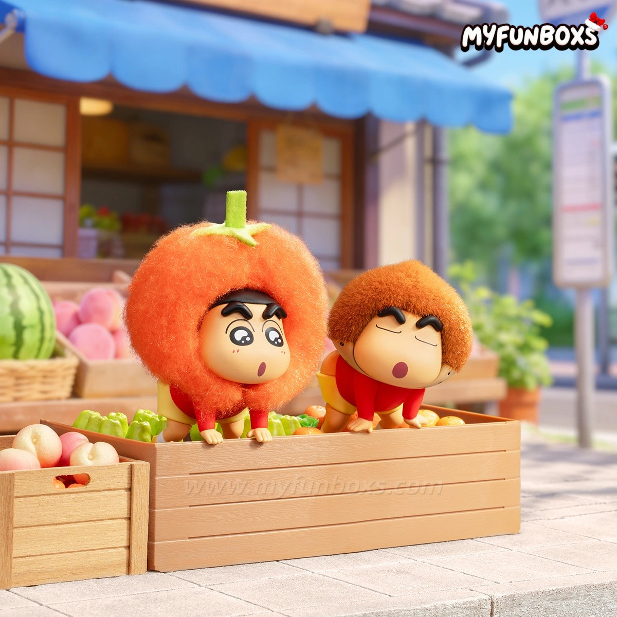 Crayon Shinchan Munch On Fruit Series Figure Blind Box