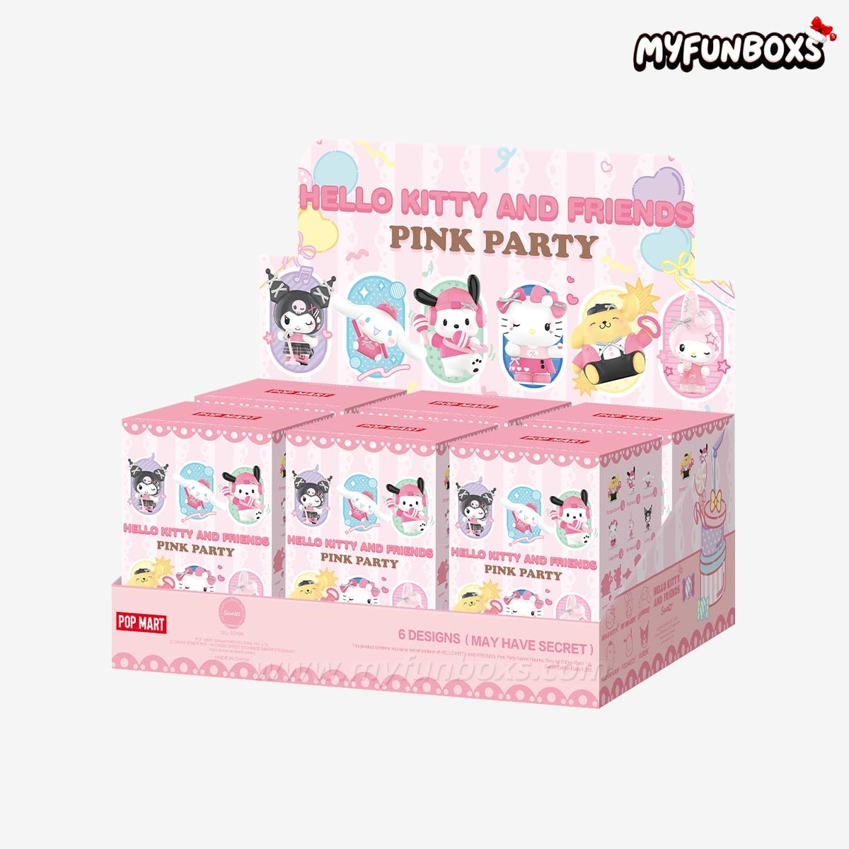 POP MART HELLO KITTY AND FRIENDS Pink Party Series Figures