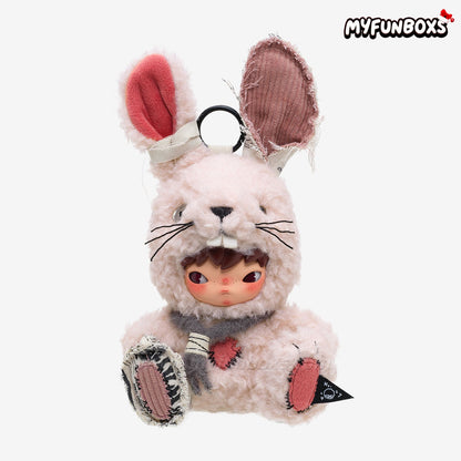 Hirono Little Hare Plush Doll Pendant Hanging Card (PRE-ORDER)