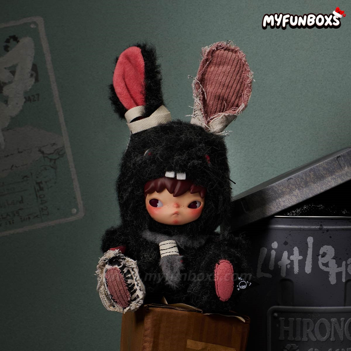 Hirono Little Hare Plush Doll Pendant Hanging Card (PRE-ORDER)