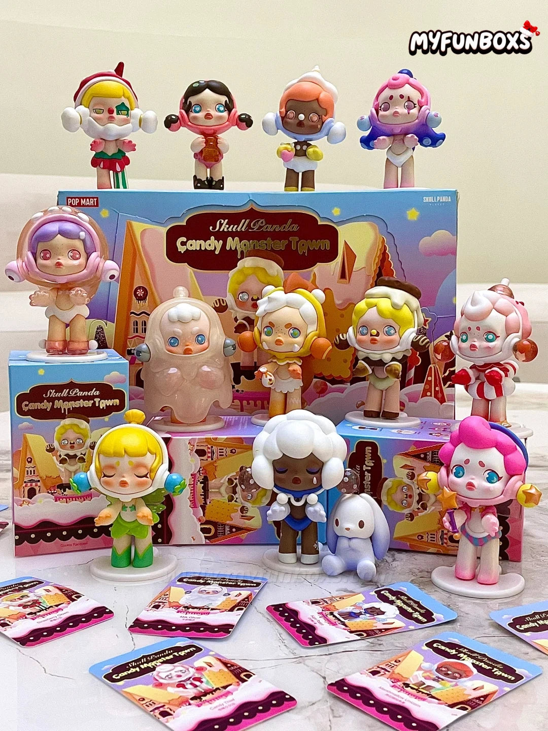 POP MART SKULLPANDA Candy Monster Town Series Blind Box(Whole Set Opened)