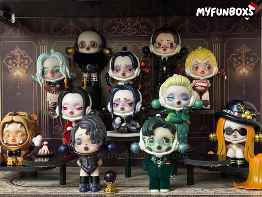 POP MART SKULLPANDA × The Addams Family Series Figure Blind Box (Whole Set Opened)