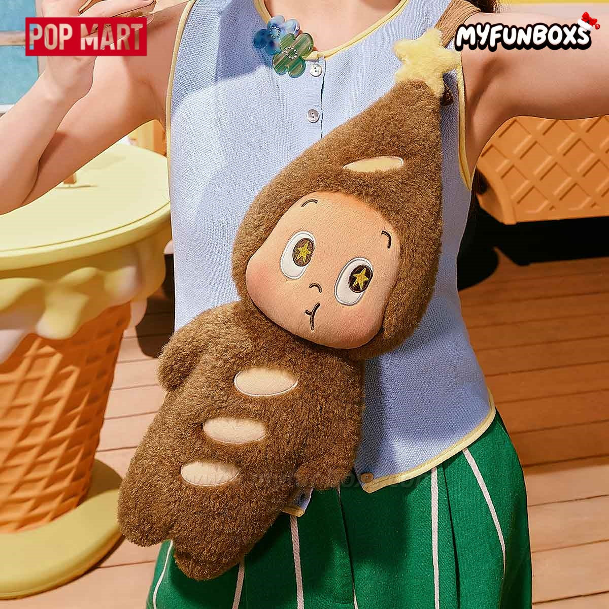 POP MART Twinkle Twinkle MOON GELATO Series-Plush Baguette Bag