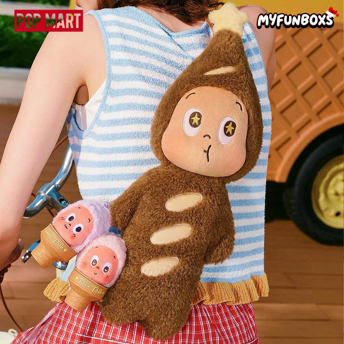 POP MART Twinkle Twinkle MOON GELATO Series-Plush Baguette Bag