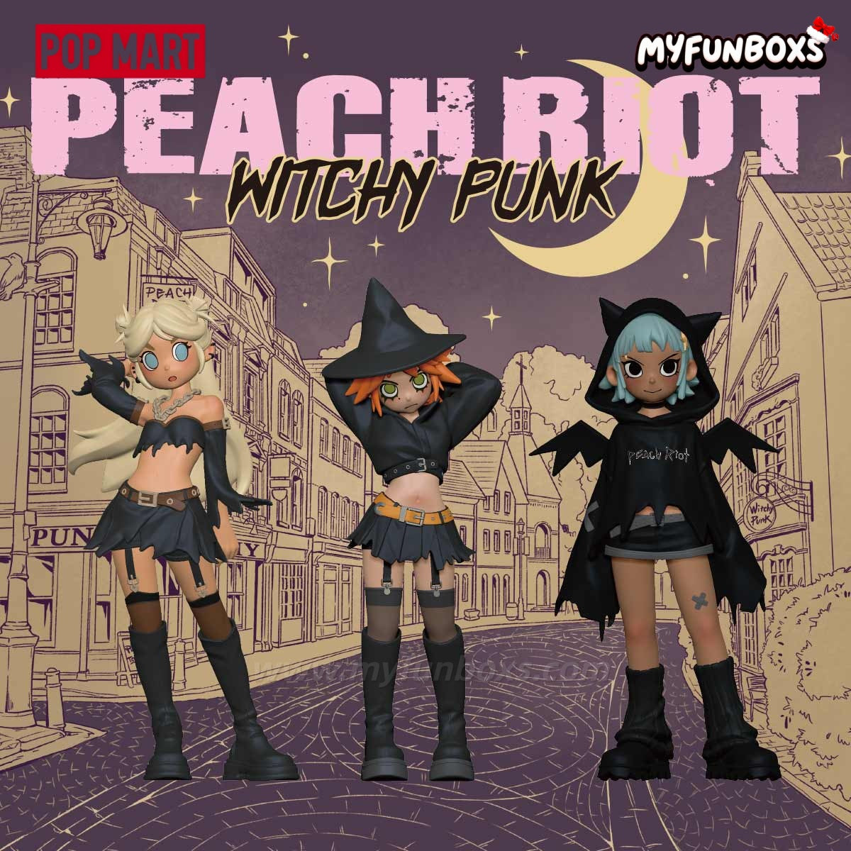 Peach Riot Witchy Punk Figures Hanging Card