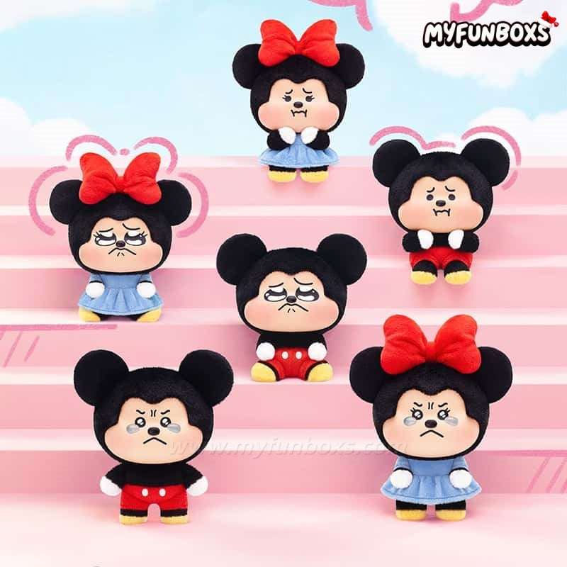 DSN Mickey & Minnie Pouty Series Plush Charm Blind Box