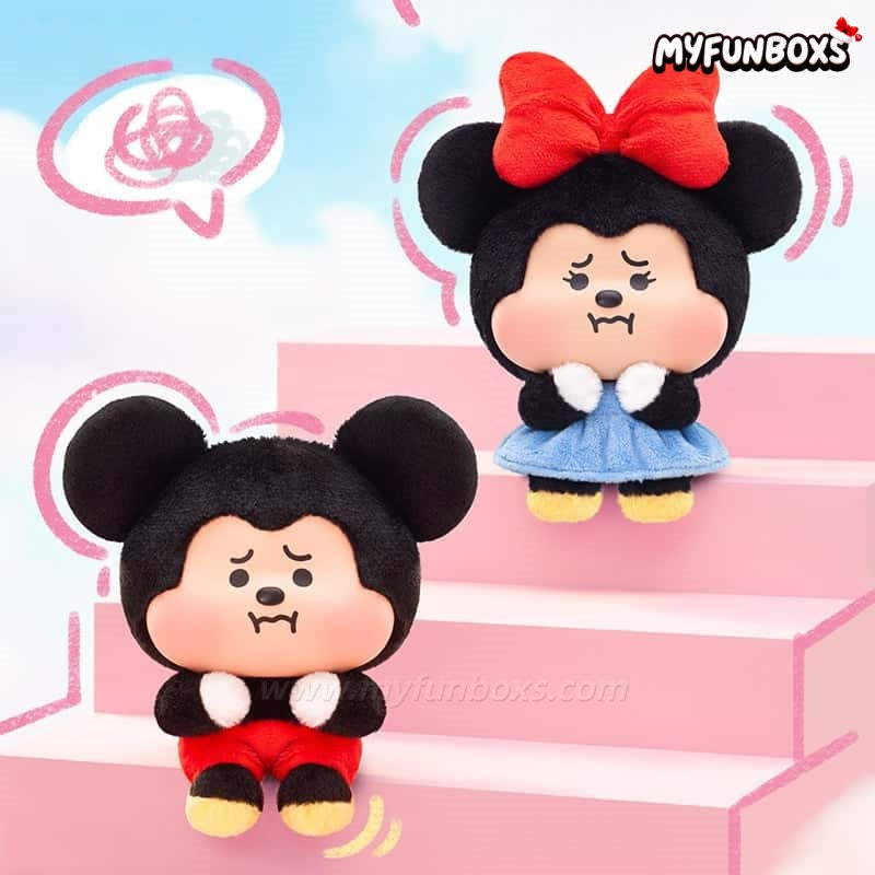 DSN Mickey & Minnie Pouty Series Plush Charm Blind Box