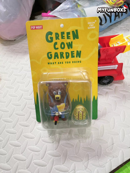 POP MART Kohei Ogawa Green Cow Garden Animal Friends Mini Series Hanging Card