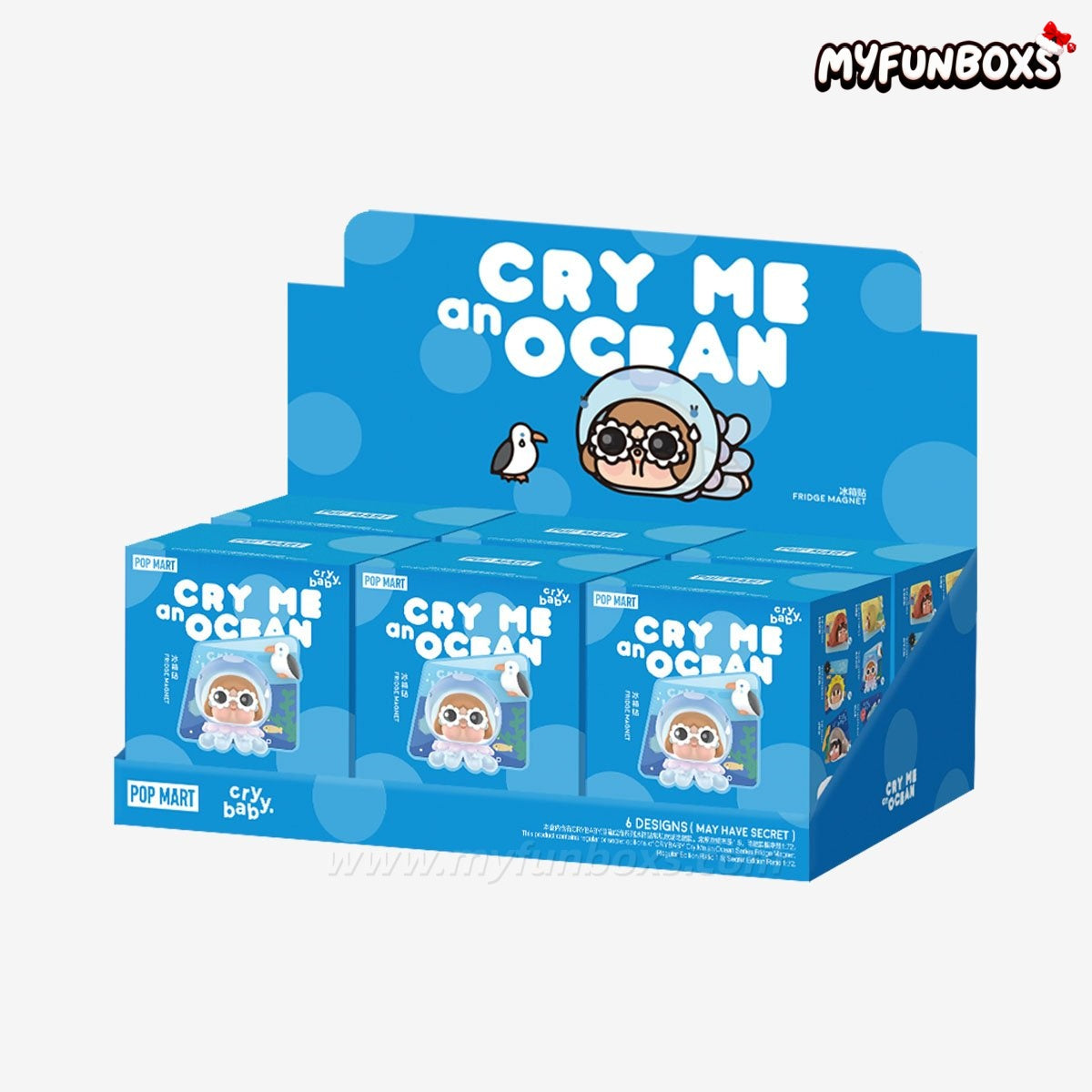 POP MART CRYBABY Cry Me an Ocean Series Fridge Magnet Blind Box