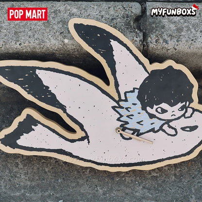 POP MART Hirono Living Wild Wandering Highway Series Skyside Wall Clock