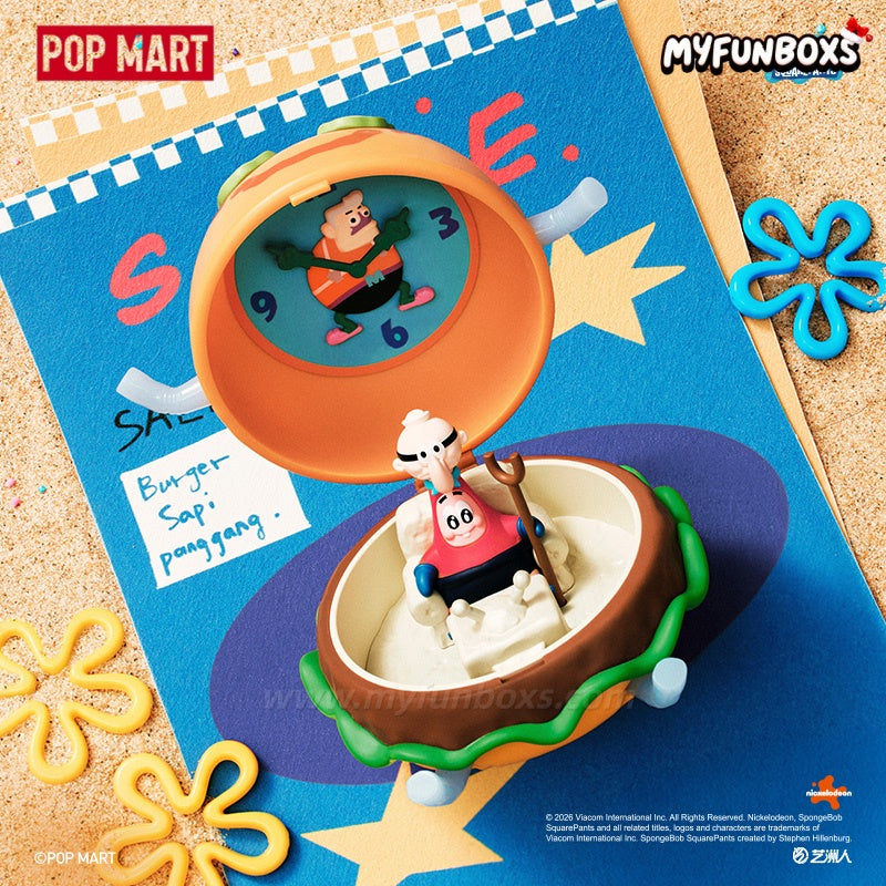 POPMART SpongeBob Krabby Patty Hot Sale Series Blind Box