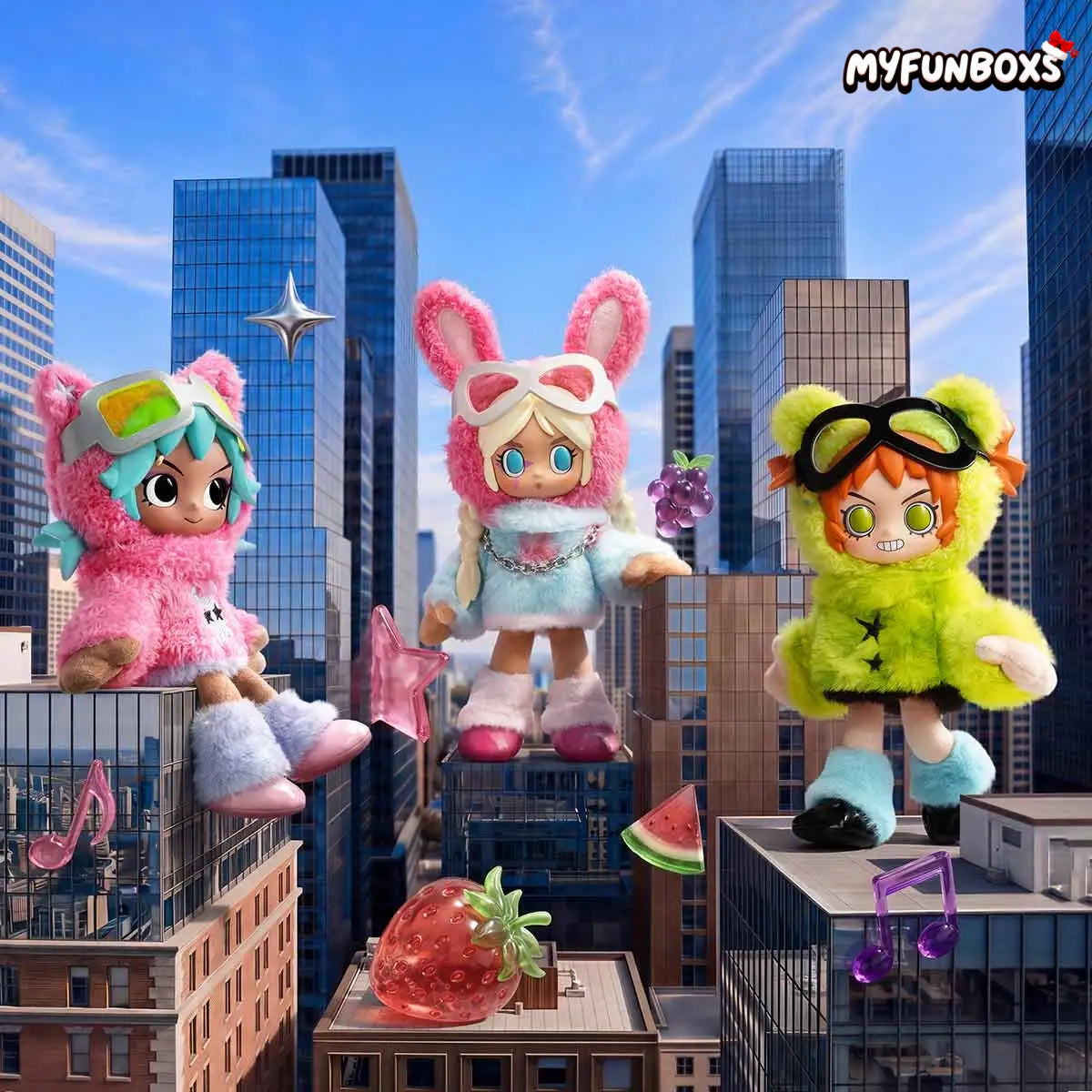 Peach Riot Fruit Punch Series Plush Doll Pendant