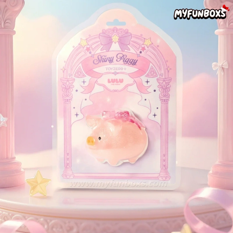 LuLu the Piggy Shiny Piggy Figure Hanging Card