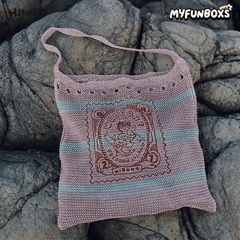 POP MART Hirono Living Wild Freedom Island paper yarn woven bag