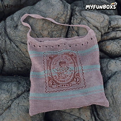 POP MART Hirono Living Wild Freedom Island paper yarn woven bag