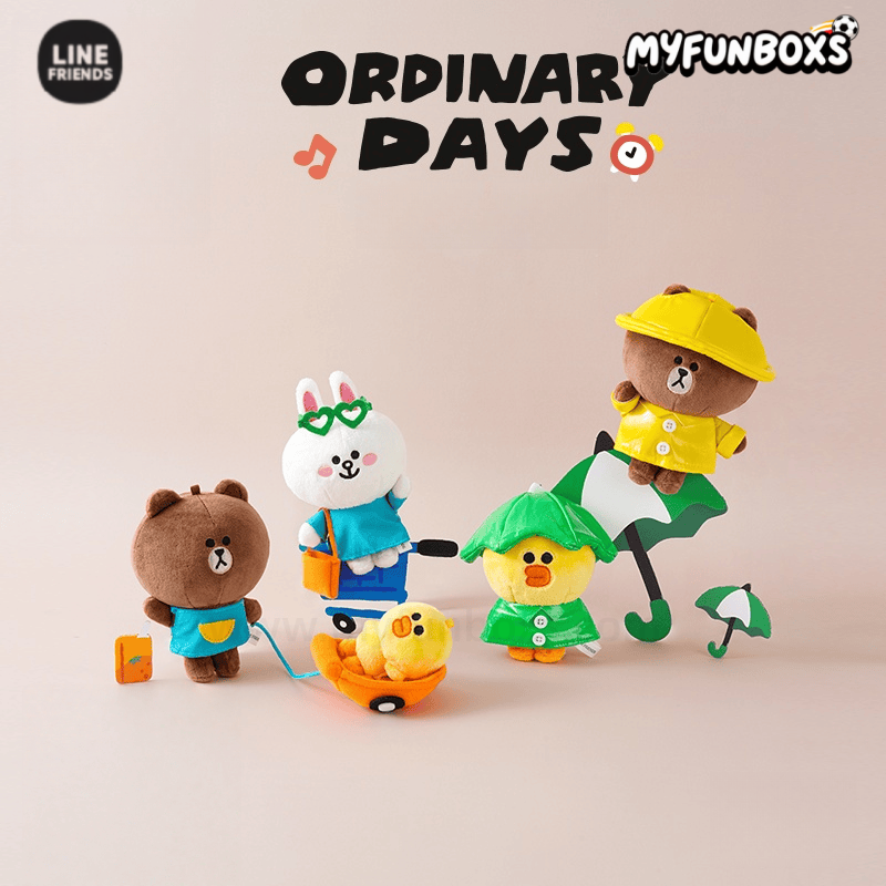 LINE FRIENDS Brown 15th Anniversary Plush Keychain – Soft Collectible