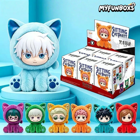 Jujutsu Kaisen Sitting Cat Party Series Plush Pendant Blind Box (PRE-ORDER)