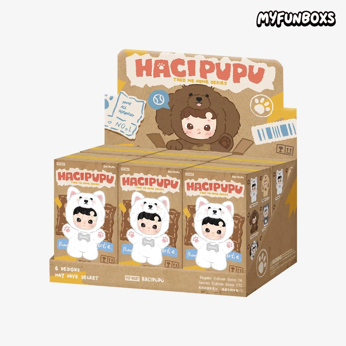 POP MART HACIPUPU Take Me Home Series  Vinly Plush Pendant Blind Box