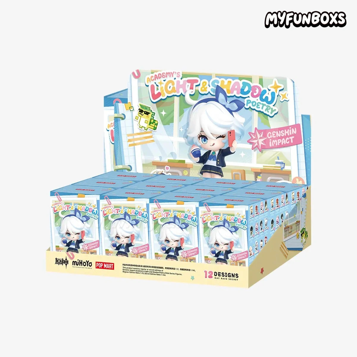 POP MART Genshin Impact Academy's Light and Shadow Poetry Chibi Series Figure Blind Box (PRE-ORDER)