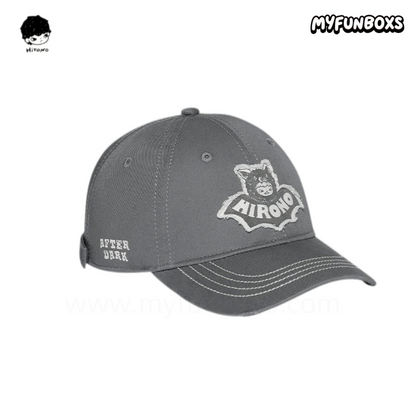 POP MART Hirono Dark Field Bat Curved Brim Hat – Grey