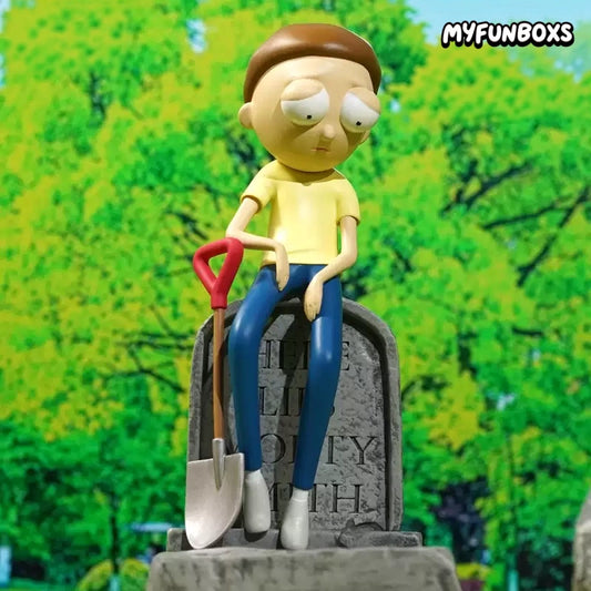 Rick and Morty magnetic tombstone display figure