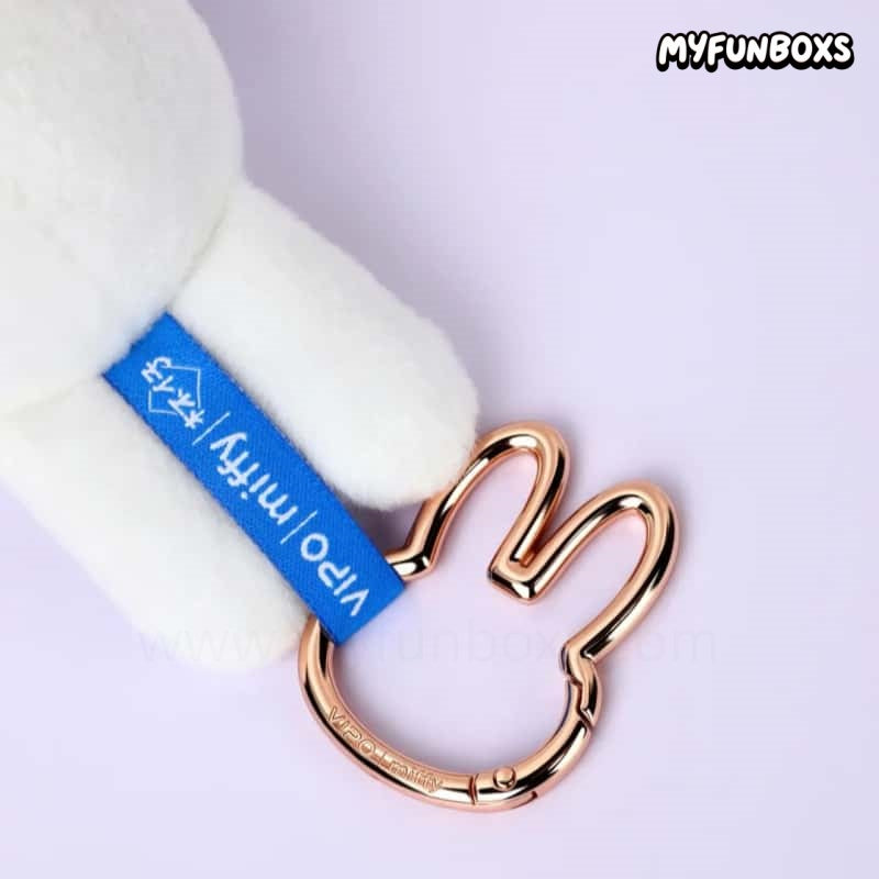 Miffy Chinese Blue And White Porcelain Plush Keychain, Limited Edition