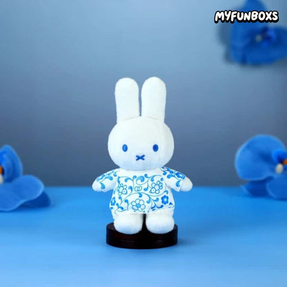 Miffy Chinese Blue And White Porcelain Plush Keychain, Limited Edition